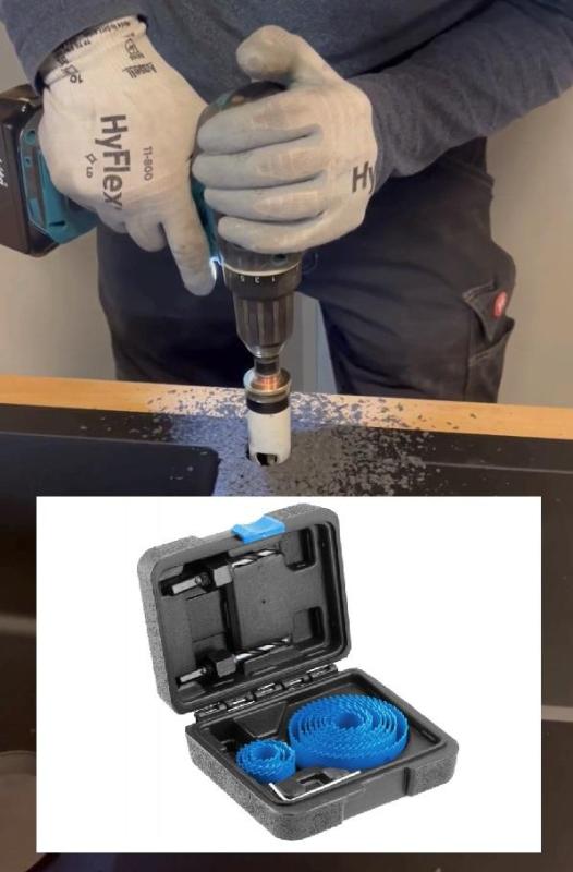 Комплект прободни триони от въглеродна стомана Hoegert, 14 части.