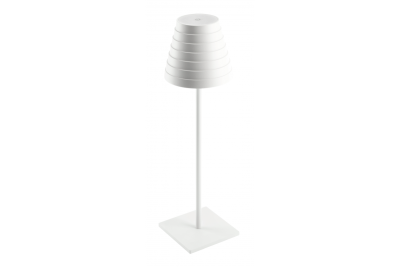 'FIZZI Лед маса лампа, 2,5W, 200lm, DC 5V, 1A,4000 K, батерия 4000 mAh, бяла