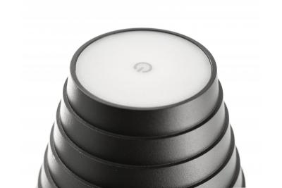 'FIZZI Лед маса лампа, 2,5W, 200lm, DC 5V, 1A,4000 K, батерия 4000 mAh,с регулируема яркост,черна