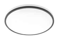 TULA LED таванна лампа, Ø350mm, 4000K, 24W, 1680lm, AC180-250V, 50/60 Hz, PF>0,5, IP44, черна, 3y