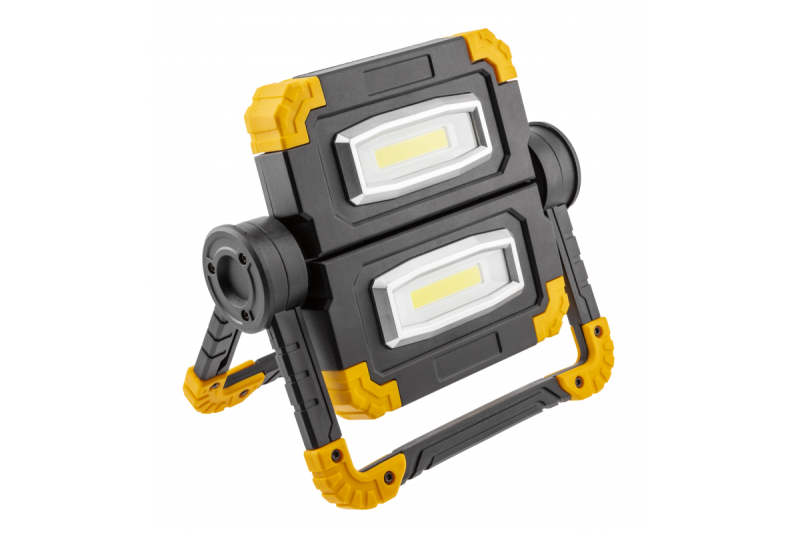 WORKY LED прожектор, 2x10W COB, 1200lm, 6400K, Powerbank 5000mAh 5V 1A, USB-C, IP44