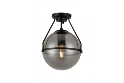 Таванна лампа DROP, 7165, AC220-240V, 50/60Hz, 1*E27, макс.25W, диам.21 см, черна