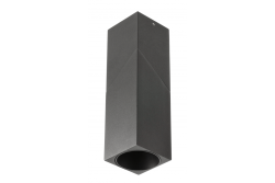 ВИРГО таванна лампа, макс. 250V, 50/60Hz, 57x57x152mm, IP20, макс. 20W, Квадратна, Черна