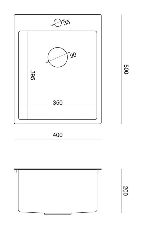 Аквадизайн Клара Мивка Златна 40x50см Надстройка или Вградена с Отвор за Кран и Златна Запушалка - 1208969506