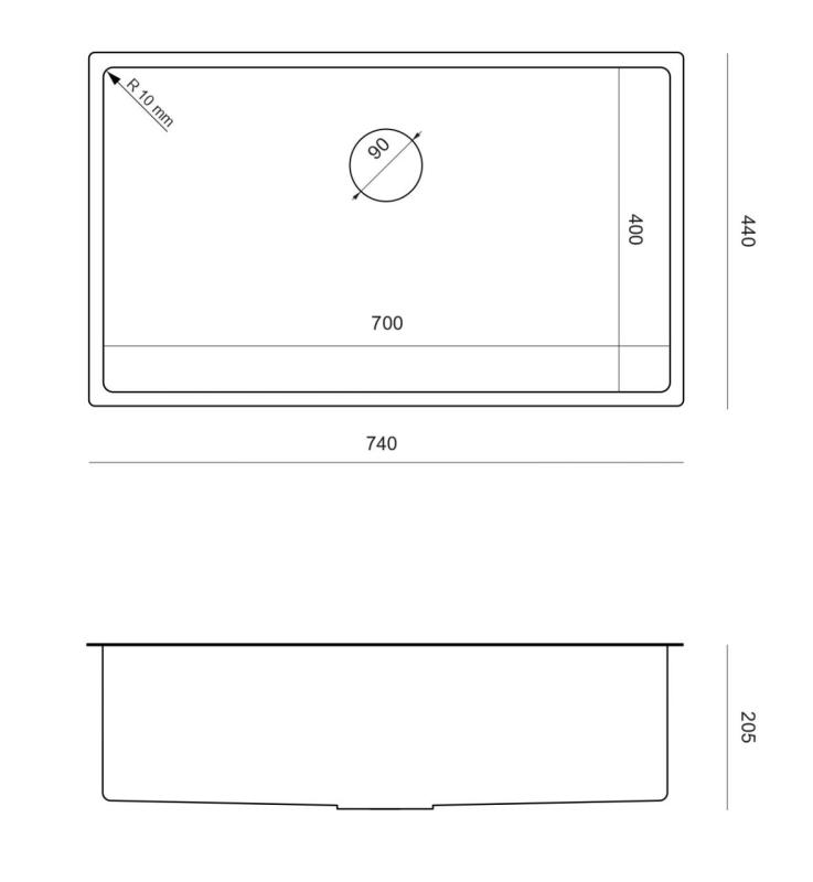 Aquadesign Zara Мивка Злато 74x44cm Подмонтирана, Вградена и Надмонтирана със Златна Тапа - 1208969509