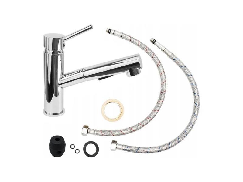 Гранителанд Ceres кухненски смесител хром с изтеглящ се чучур и двуфункционален ръчен душ 1208969535.