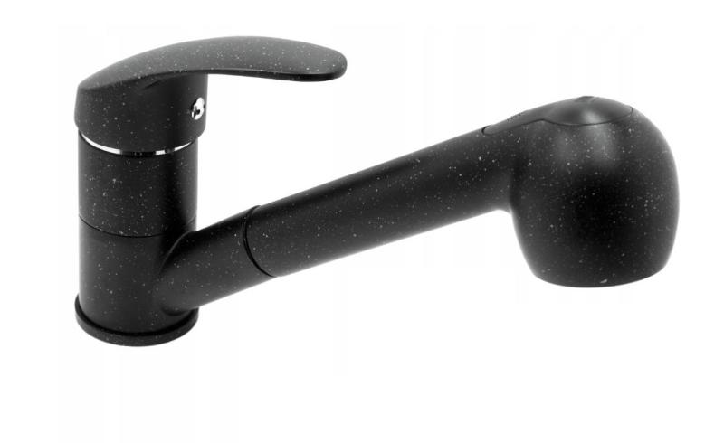 Granitland Rhea кухненски смесител с вид на арденски варовик с изтеглящ се чучур и ръчен душ с двойна функция 1208969536.