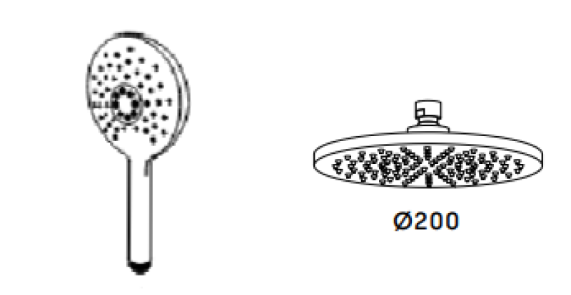 Waterevolution Flow drie-weg thermostatische douchemengkraan met hoofddouche en ronde handdouche Wit T131TNRBR

Ватереволюция Flow трипътен термостатичен душов смесител с горен душ и кръгла р