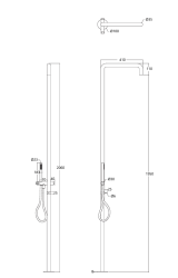 Водна революция Flow душ стълб с миксер и ръчен душ Light Gold T147WGE
