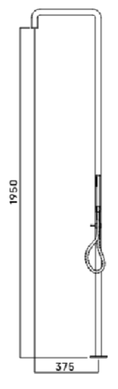 Водна революция Flow душ колона със смесител и ръчен душ Мед T147CPE