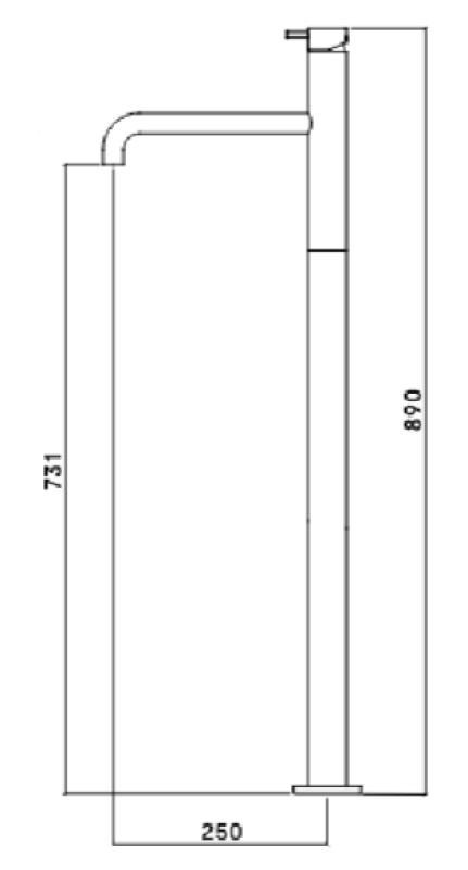 Waterevolution Flow свободностоящ смесител за вана неръждаема стомана T134IE