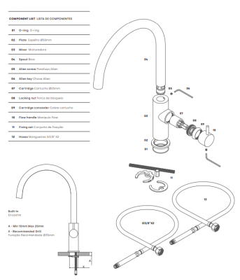 Waterevolution Flow кухненски смесител с въртящ се чучур, черен, T158UPR