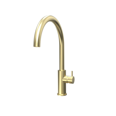 Ватереволюция Flow кухненски смесител с въртящ се чучур light gold T158UWGE