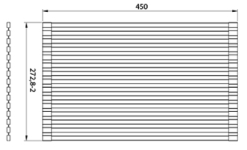 Аусман Турт Хром Ролмат за и преди мивката 28x45 см 1208969723