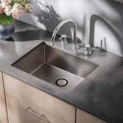 Waterevolution Flow 3-отворен кухненски смесител с въртящ се чучур и връзка за филтрирана вода хром T152U01