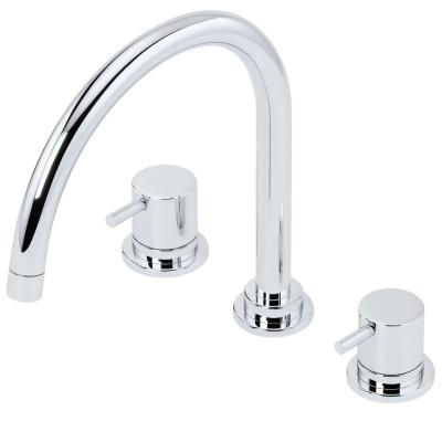 Waterevolution Flow 3-отворен кухненски смесител с въртящ се чучур и връзка за филтрирана вода хром T152U01
