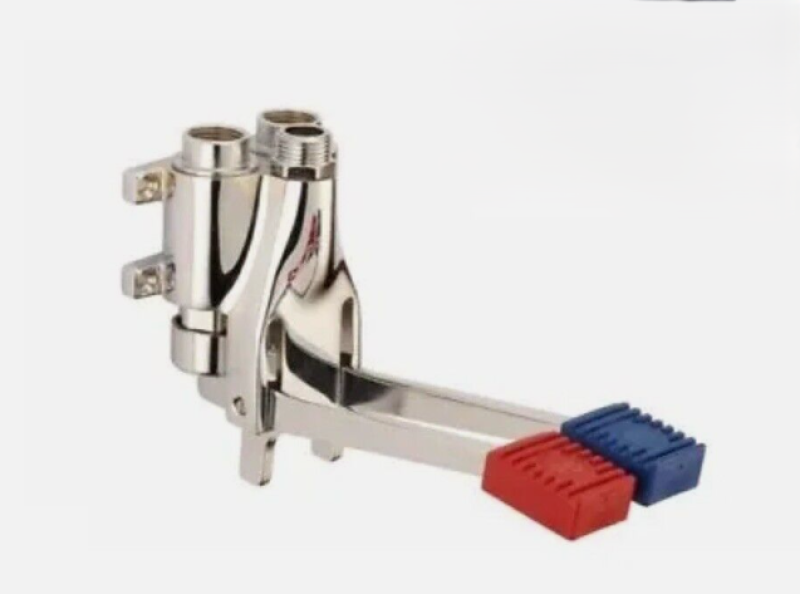 PB Педална линия Двойна крачна смесителна батерия хром за стенен монтаж 1208969759