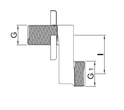 PB S-връзка хром Регулируема 100мм Ексцентрик G 1/2” G1 3/4” 1208969852