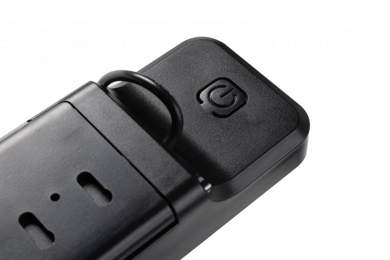 Соларен осветителен уред със сензор за движение и здрач DAVOS, LED, 1000lm, 4000K, 2000mAh, IP54, черен