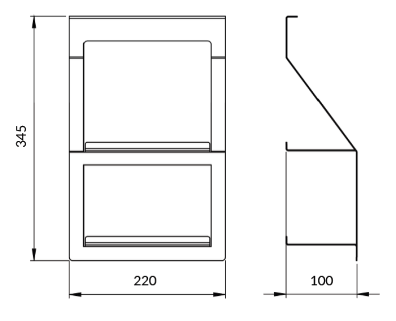 Епка Луксион Двойна Поставка за Кухненски Релси Метал Черен 1208969967
