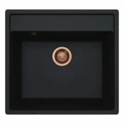 ГранитМай Бремен Гранитна Мивка 53x50 см Черна - За Вграждане, Подграждане и Плоско Вграждане с Отвор за Смесител и Меден Щепсел 1208969970