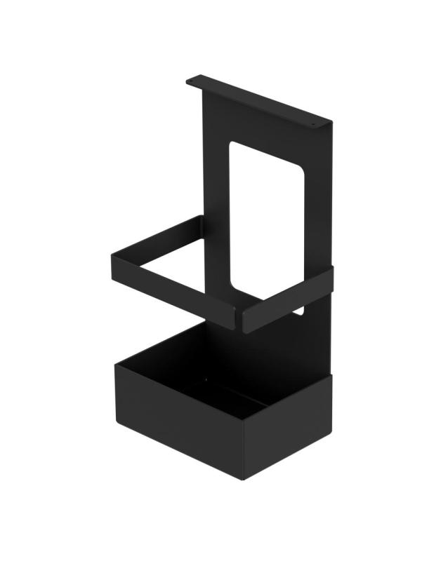 Епка Луксион Сет Кухненска Релса 80 см с Аксесоари Метал със Скрито Закрепване Черен 1208969996