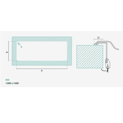 Banka Centurio 100-50 НЕРЖАВЕН МЕТАЛЕН МИВКА 100x50cm с отцеждащ се участък 1208970030