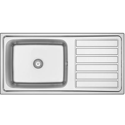 Banka Centurio 100-50 НЕРЖАВЕН МЕТАЛЕН МИВКА 100x50cm с отцеждащ се участък 1208970030