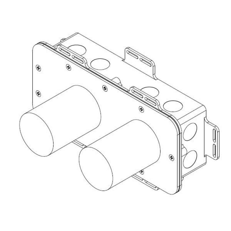 Waterevolution Вграден смесител за умивалник ISOBOX с 2 отвора T0.16.BI