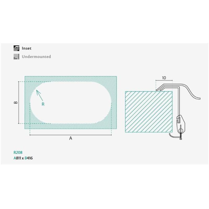 Банка Андалусия Неръждаема Стомана Двойна Мивка 835 x 440 cm Надстройка и Вграждане 1208970050