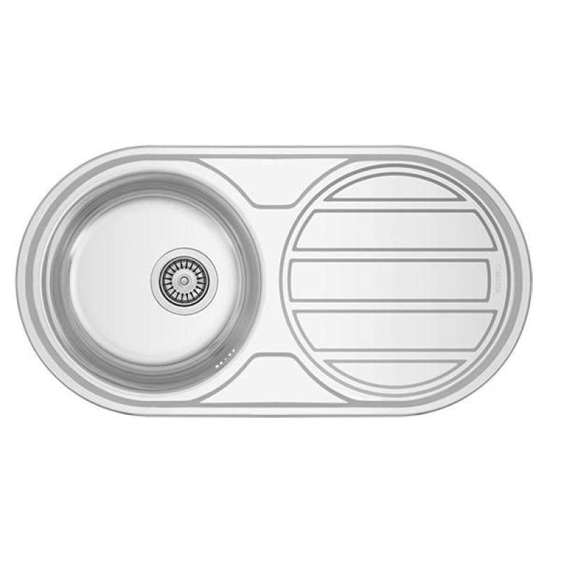 Банка Галисия мивка от неръждаема стомана над плот 835 x 440 мм с отцедник 1208970053