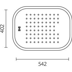 Банка Бостън RVS плитка мивка с отцедник 542 x 402 мм надстройка 1208970073