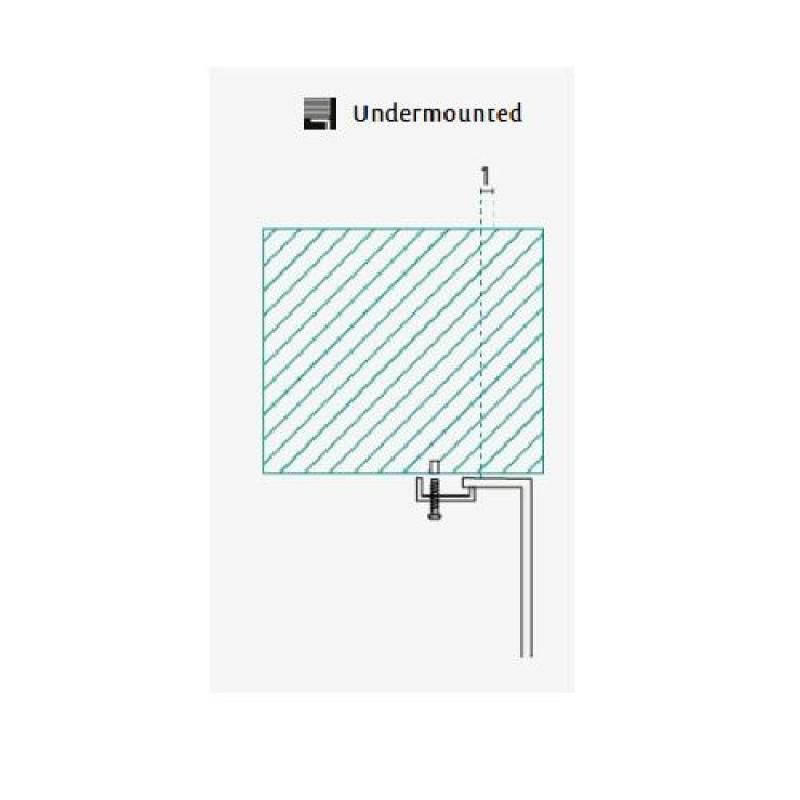 Banka Detroit Неръждаема мивка 543 x 408 mm Подградителна 1208970078