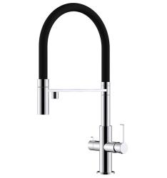 Ausmann Claridge 3-пътен кухненски смесител с гъвкав излив и филтрирана вода – Хром - 1208970091