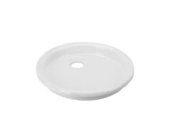 Ausmann Ceramic Glade - Плитка бяла кръгла мивка за монтаж върху плот 1208970093