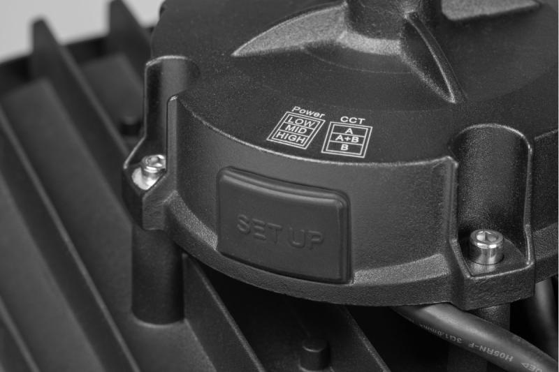 ATLANTA високогаражна арматура, LED, 200W-170W-140W, 150lm/W, CCT, AC100-240V, IP65