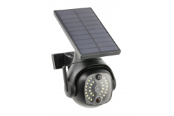 Соларен прожектор с датчици за движение и здрач, GUARDOS, LED, 300lm, 6400K, 1200mAh, IP65, датчик-макет
