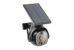 Соларен прожектор с датчици за движение и здрач, GUARDOS, LED, 300lm, 6400K, 1200mAh, IP65, датчик-макет