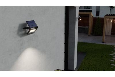 Слънчево прожекторно осветление LUMOS II, LED, 2000lm, 6400K, 2600mAh заменяемо, IP65, черно