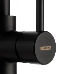 Lorreine Tweed Black PVD кухненски смесител от изцяло неръждаема стомана в матово черно с изтеглящ се чучур 1208970493