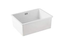 Ausmann Ceramic Ember Керамична бяла мивка - за монтаж отгоре и отдолу 54 x 40 см със стоманен щепсел 1208970508
