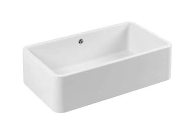 Ausmann керамична мивка Mira - под плот и междинен монтаж, бяла, 795 x 460 mm 1208970515
