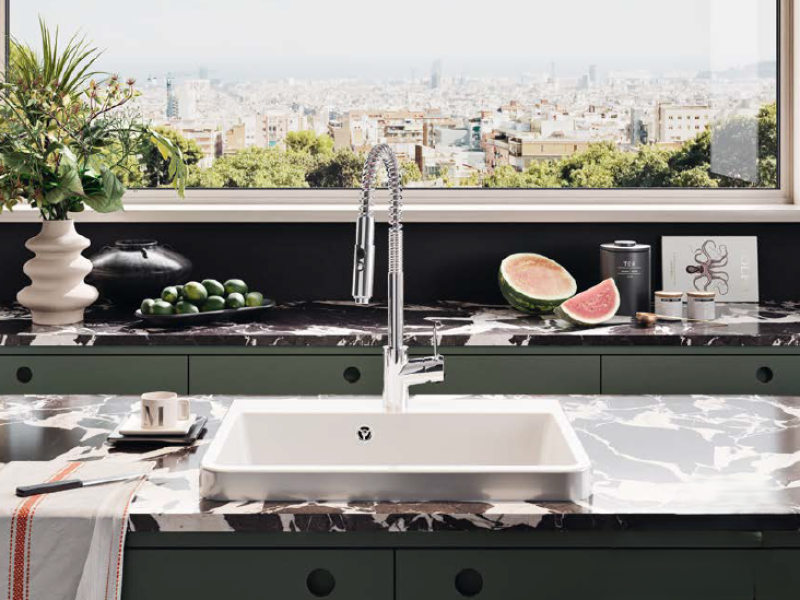 Ausmann Ceramic Frost керамична бяла мивка - Надстройка 510 x 506 мм с отвор за смесител 1208970516