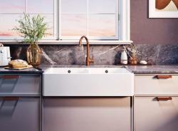 Ausmann Керамичен Mira Керамична Бяла Двойна Мивка - За вграждане и Полувграждане 890 x 456 mm 1208970549