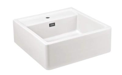 Ausmann Ceramic Panor Shade Керамична бяла мивка Butler - Подмодна и междинна 630 x 597 mm с отвор за кран и запушалка Gun metal 1208970551