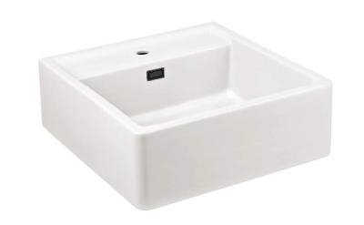 Ausmann Ceramic Panor Shade Керамична бяла мивка Butler - Подстолна и междинна 630 x 597 mm с отвор за кран и матово черна тапа 1208970554
