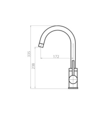 Ausmann Arvia меден кухненски кран PVD Copper с въртящ се чучур 1208970639