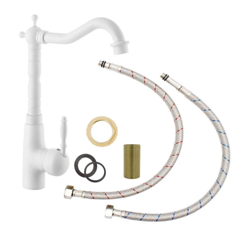 Гранителанд Верве класически носталгичен кухненски смесител бял 1208970653.