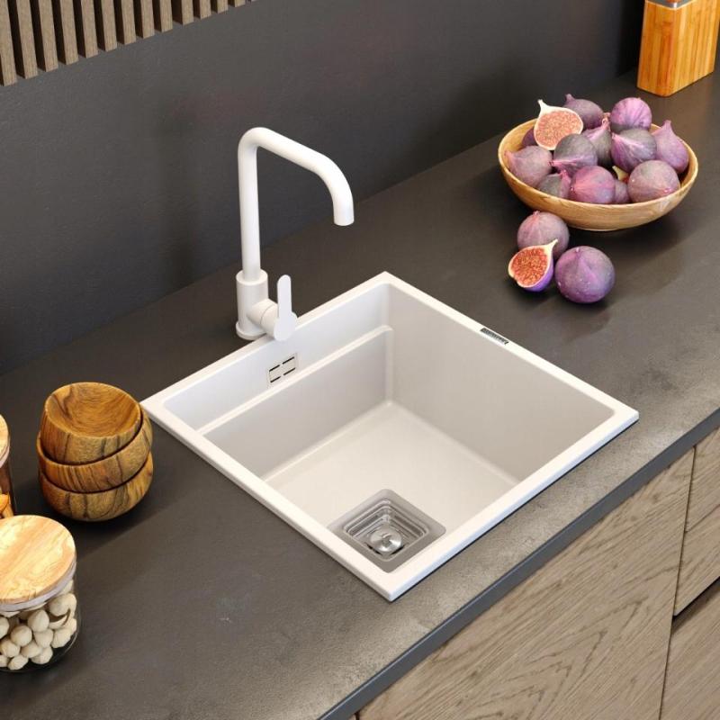 Гранителанд Stellar кухненски смесител бял с въртящ се чучур 1208970668