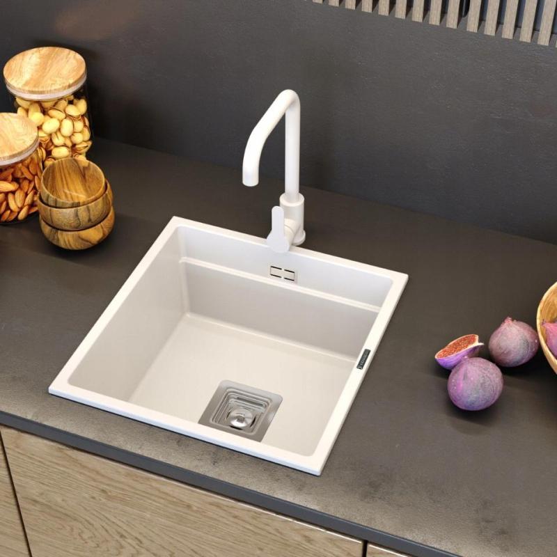 Гранителанд Stellar кухненски смесител бял с въртящ се чучур 1208970668